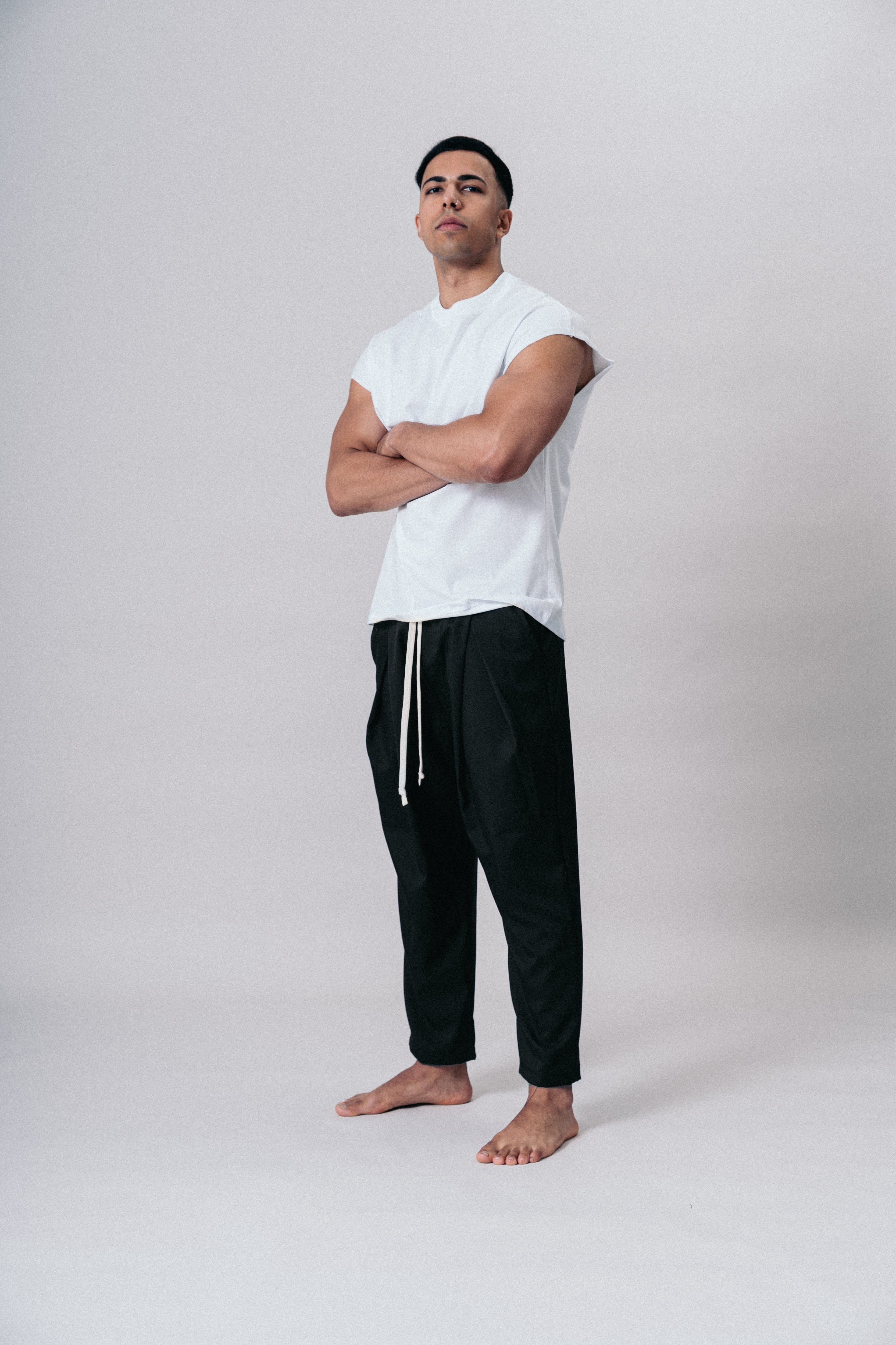 Pantaloni Jogger Sportivi con Tasche Black