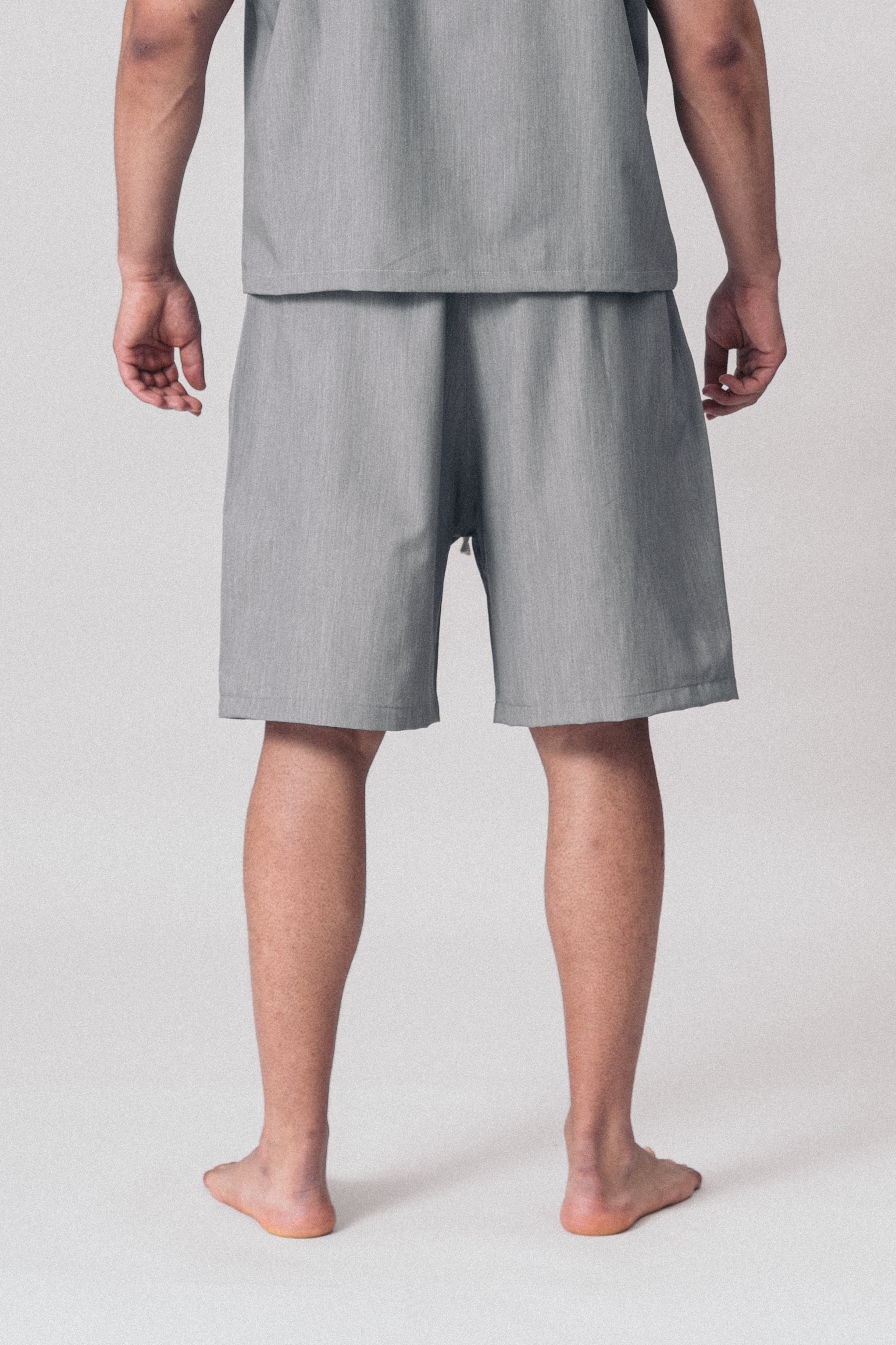 Completo Casual Estivo Shirt & Shorts Gray